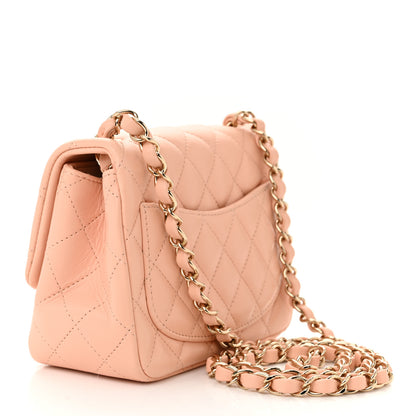 Chanel Lambskin Quilted Mini Square Flap Light Pink 3 of 11