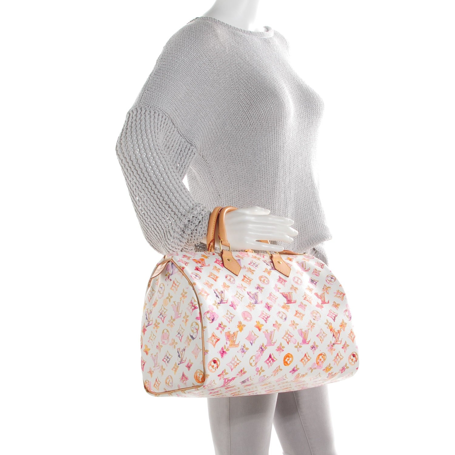 Louis Vuitton Watercolor Aquarelle Speedy 35 White 2 of 6