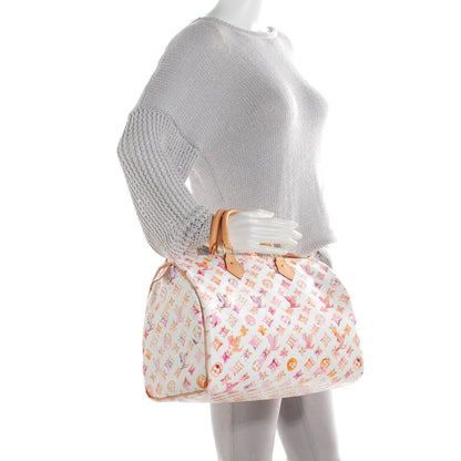 Louis Vuitton Watercolor Aquarelle Speedy 35 White 2 of 6