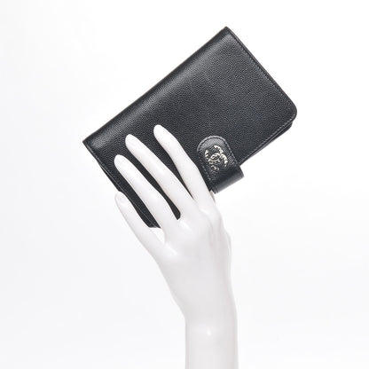 Chanel Caviar Sevruga L Zip Pocket Wallet Black 2 of 7