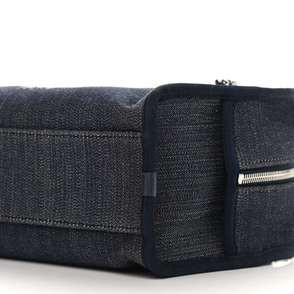 Chanel Denim Deauville Bowling Bag Dark Blue 9 of 9