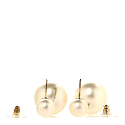 Chanel Pearl CC Chain Drop Earrings Gold 3 of 6