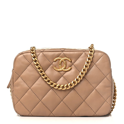 Chanel Lambskin Quilted Mini Pillow Crush Camera Case Beige 1 of 10