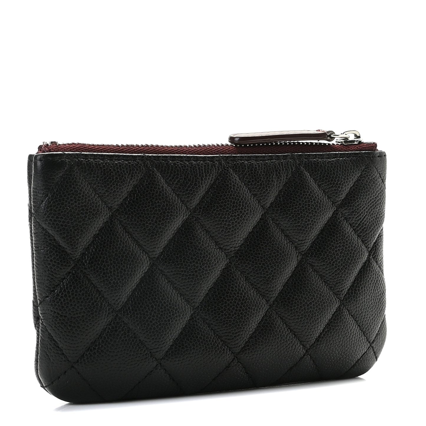 Caviar Quilted Small Cosmetic Case Black