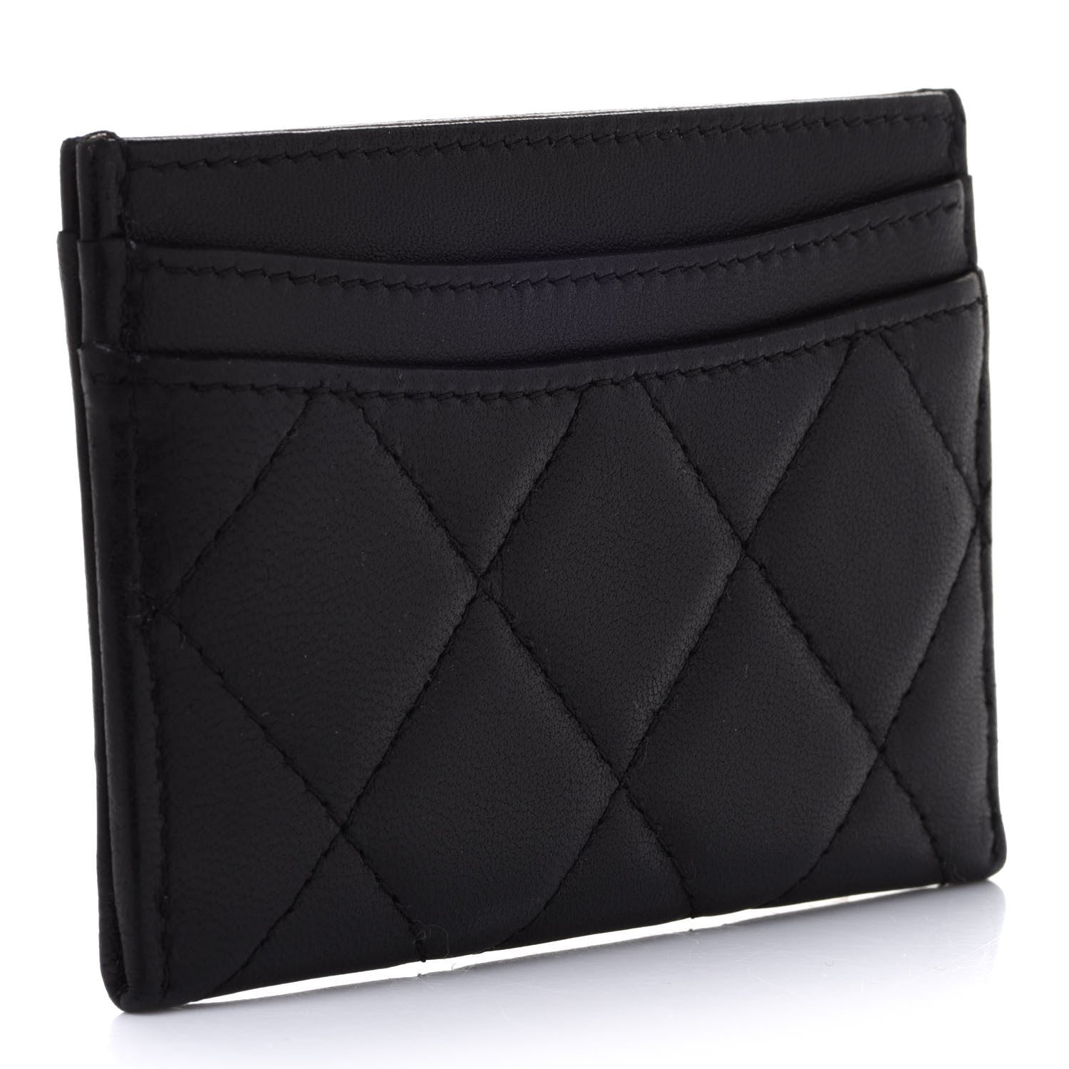 Chanel Lambskin Quilted Card Holder Black 3 of 9