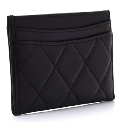Chanel Lambskin Quilted Card Holder Black 3 of 9