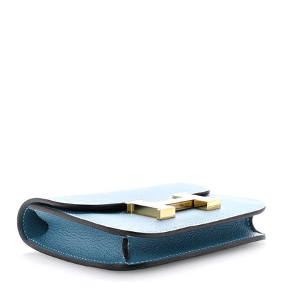 Hermes Evercolor Constance Slim Wallet Blue Jean 5 of 9