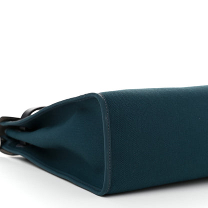 Hermes Military Toile Vache Hunter Herbag Zip 31 PM Bleu Ocean Bleu Indigo 10 of 11
