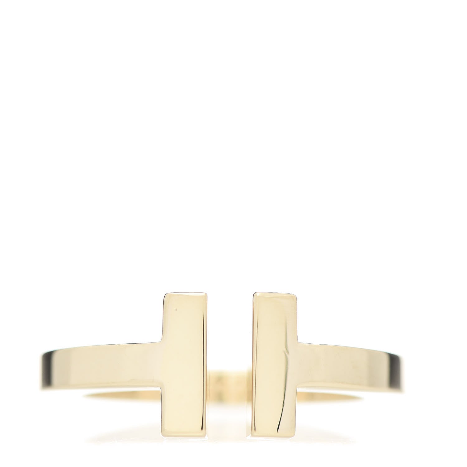 Tiffany 18K Yellow Gold T Square Ring 49 5 1 of 6