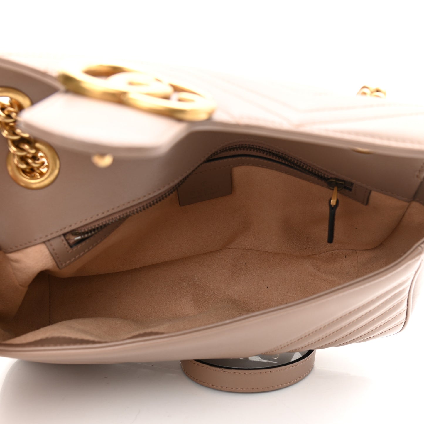 Calfskin Matelasse Small GG Marmont Shoulder Bag Porcelain Rose