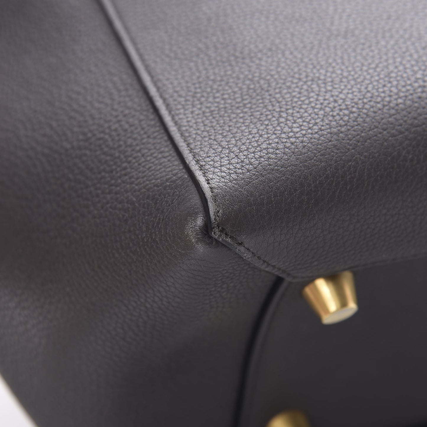 Grained Calfskin Mini Belt Bag Dark Taupe