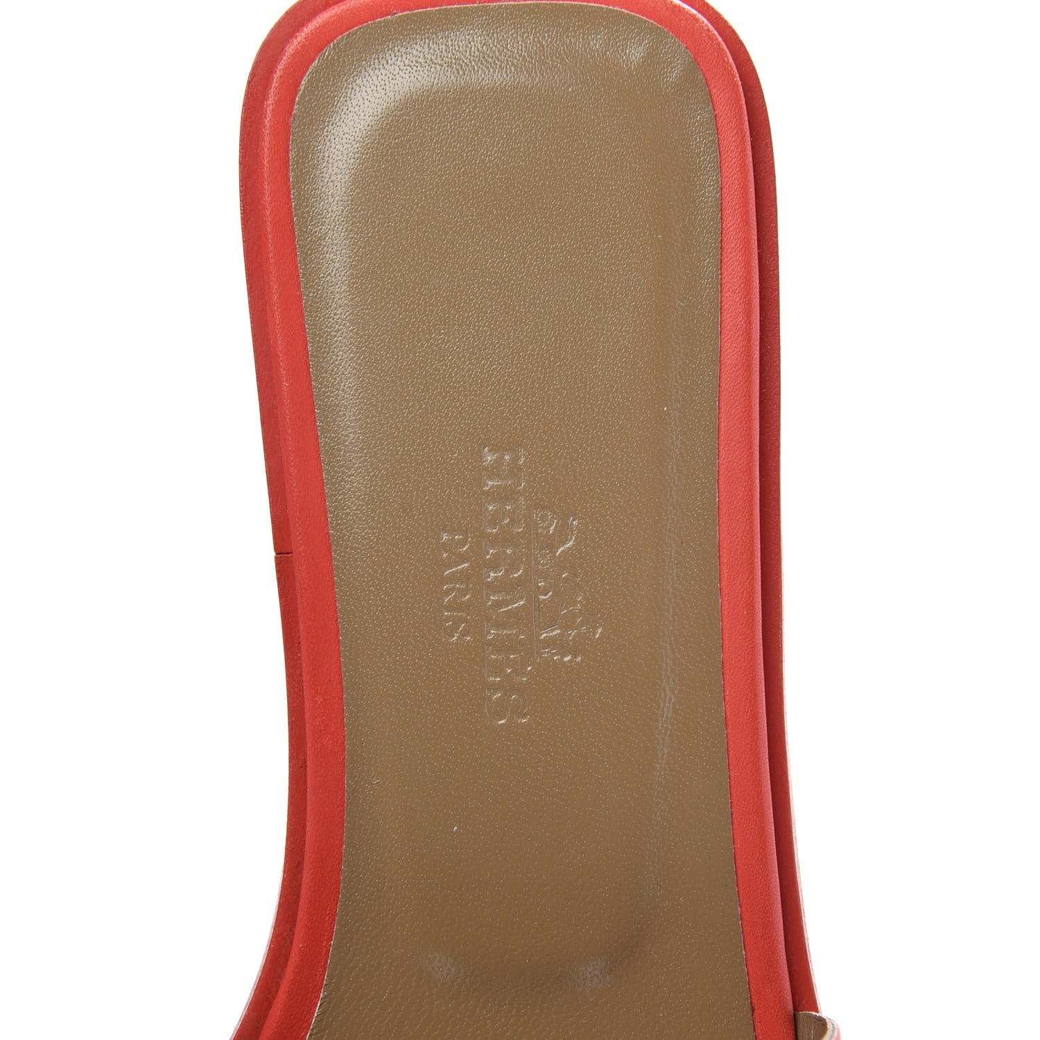 Hermes Calfskin Omaha Sandals 35.5 Pavot 6 of 9
