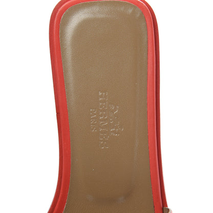 Hermes Calfskin Omaha Sandals 35.5 Pavot 6 of 9