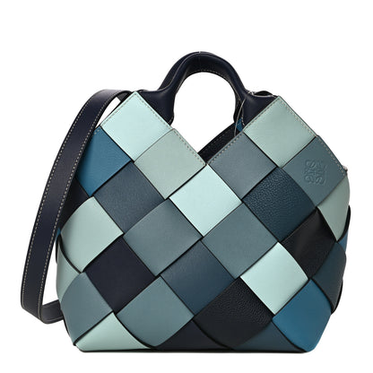 Loewe Calfskin Woven Small The Surplus Collection Basket Bag Steel Crystal 1 of 8
