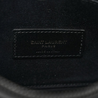Saint Laurent Grain De Poudre Polka-Dog Monogram Bill Pouch Black 6 of 8