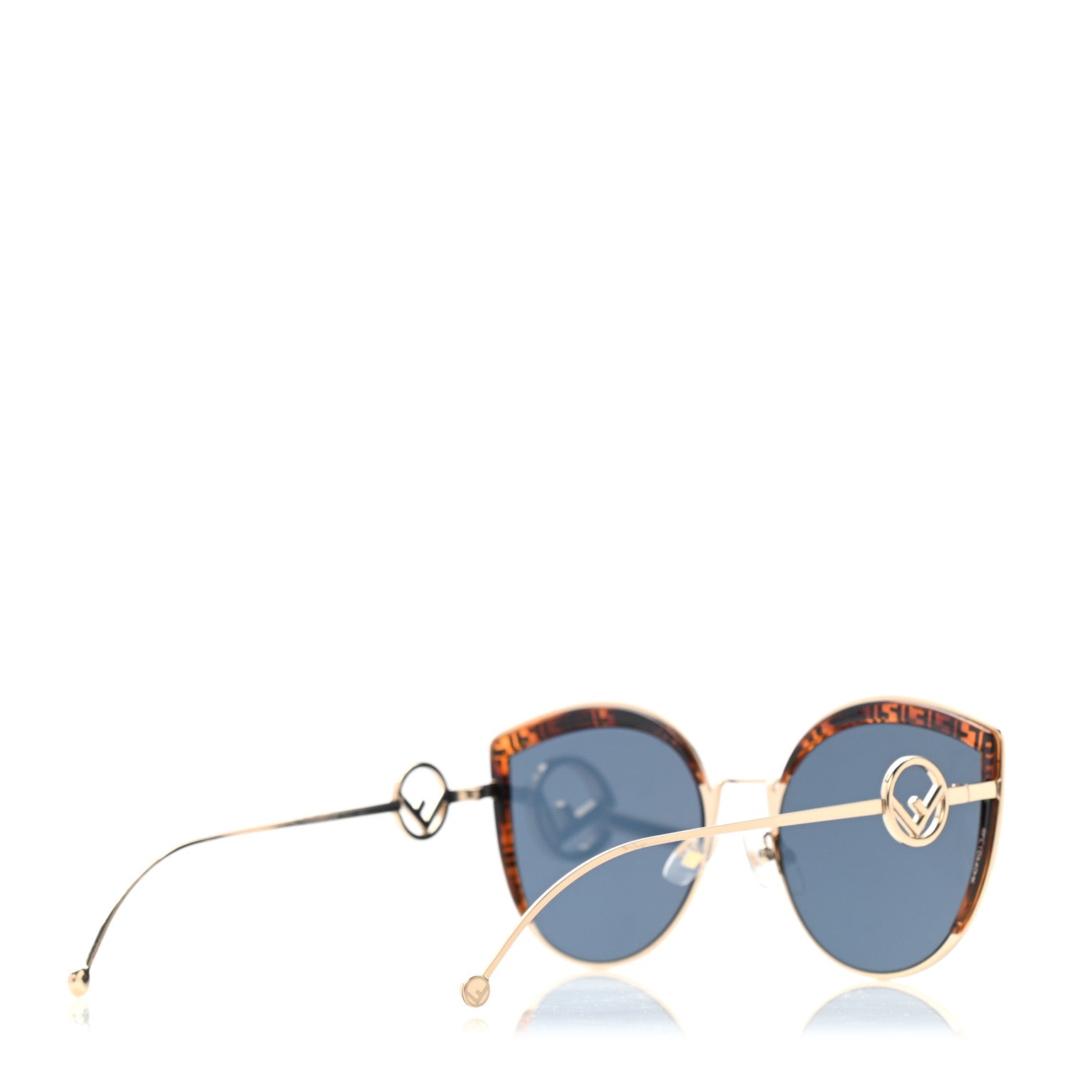 Fendi Metal Acetate F is Fendi FF Cat Eye Sunglasses FF 0290/S Blue Havana 4 of 10