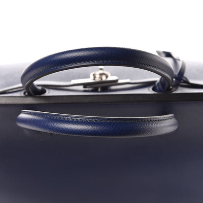 Hermes Epsom Horseshoe Birkin 40 Bleu Saphir Malachite 25 of 32