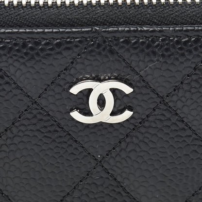 Chanel Caviar Quilted Large Gusset Zip Around Wallet Black 8 of 11