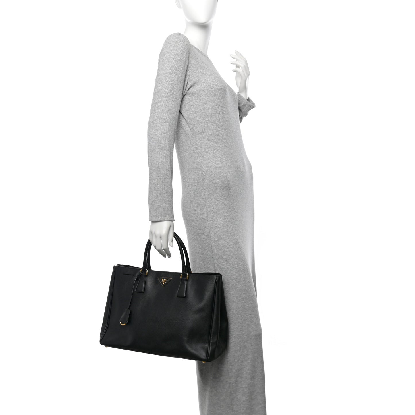 Saffiano Lux Large Tote Black