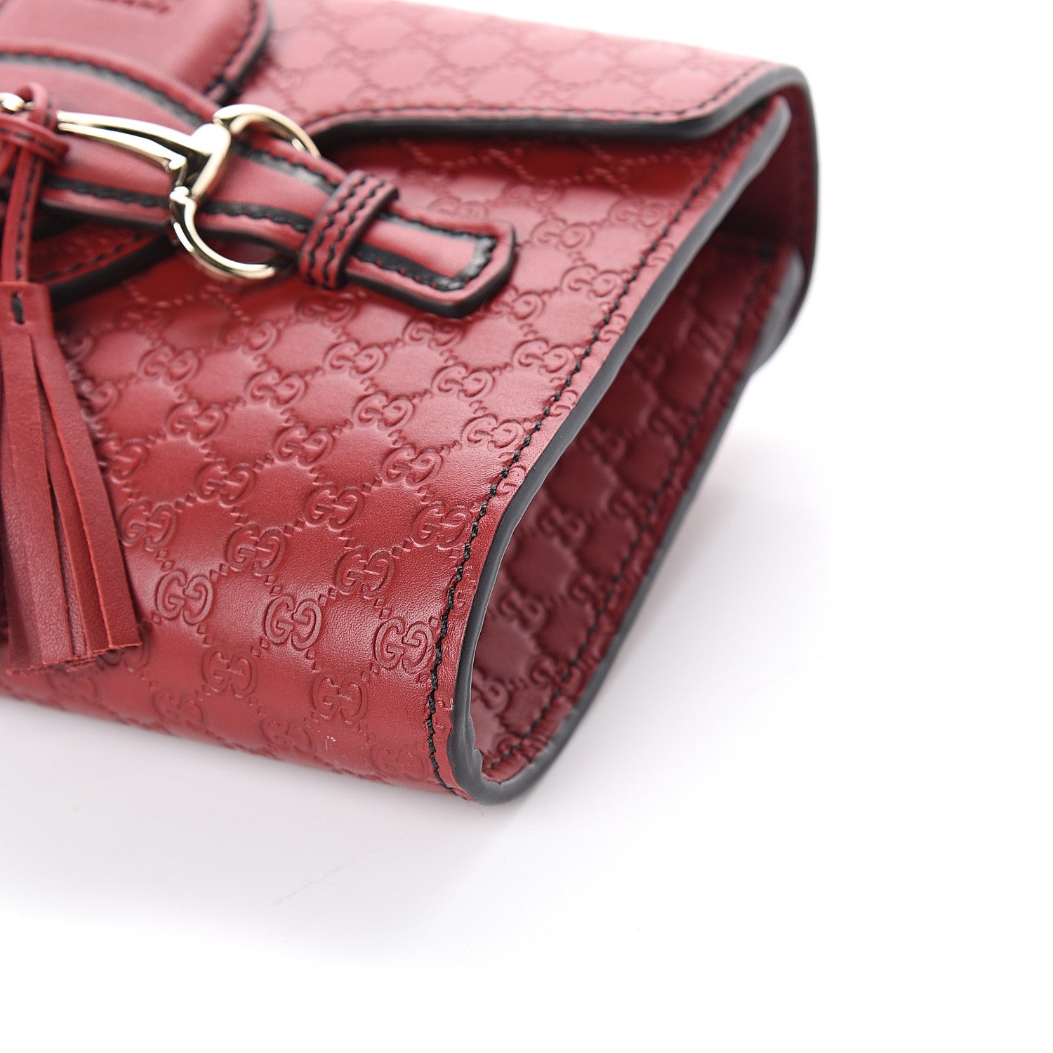 Gucci Soft Microguccissima Mini Emily Chain Shoulder Bag Rosso 7 of 7
