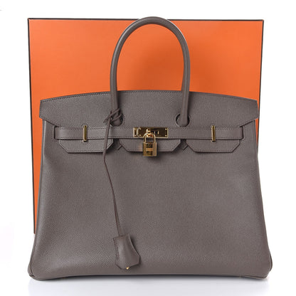 Hermes Epsom Birkin 35 Etain 33 of 33