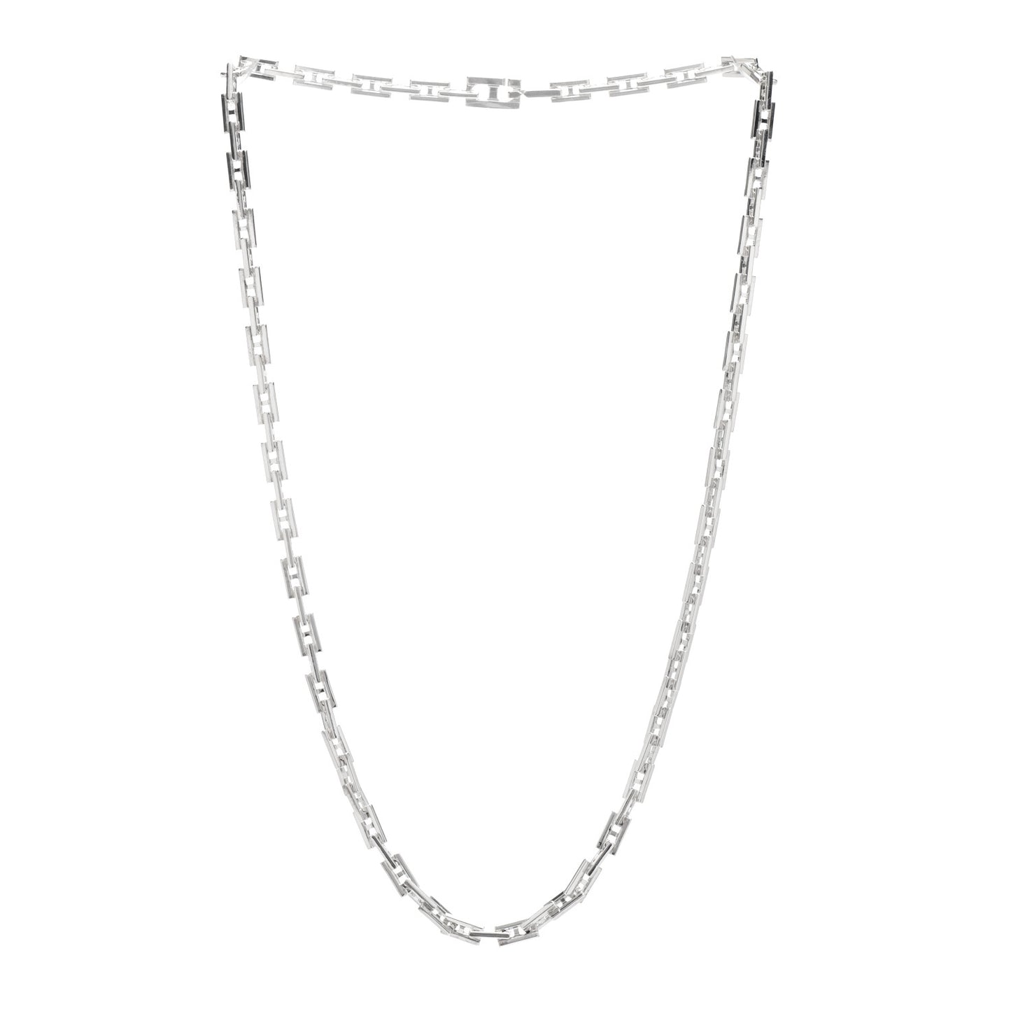 Sterling Silver H Logo Hercules Link Necklace