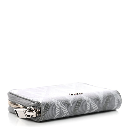 Christian Dior Coated Canvas Calfskin CD Diamond Zipped Coin Purse Grey 4 of 7