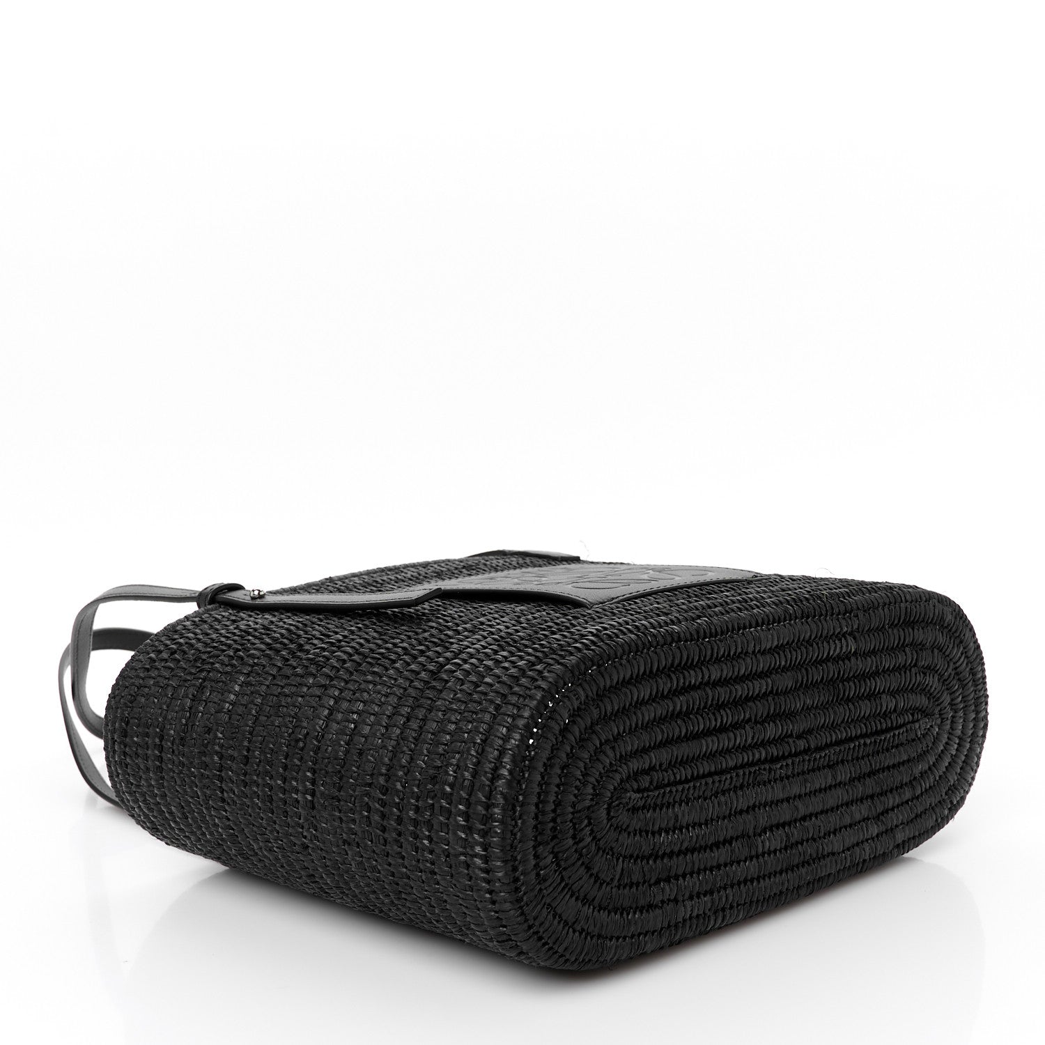 Loewe Raffia Square Small Basket Tote Bag Black 4 of 13