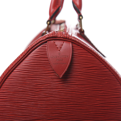 Louis Vuitton Epi Speedy 30 Castillan Red 7 of 11