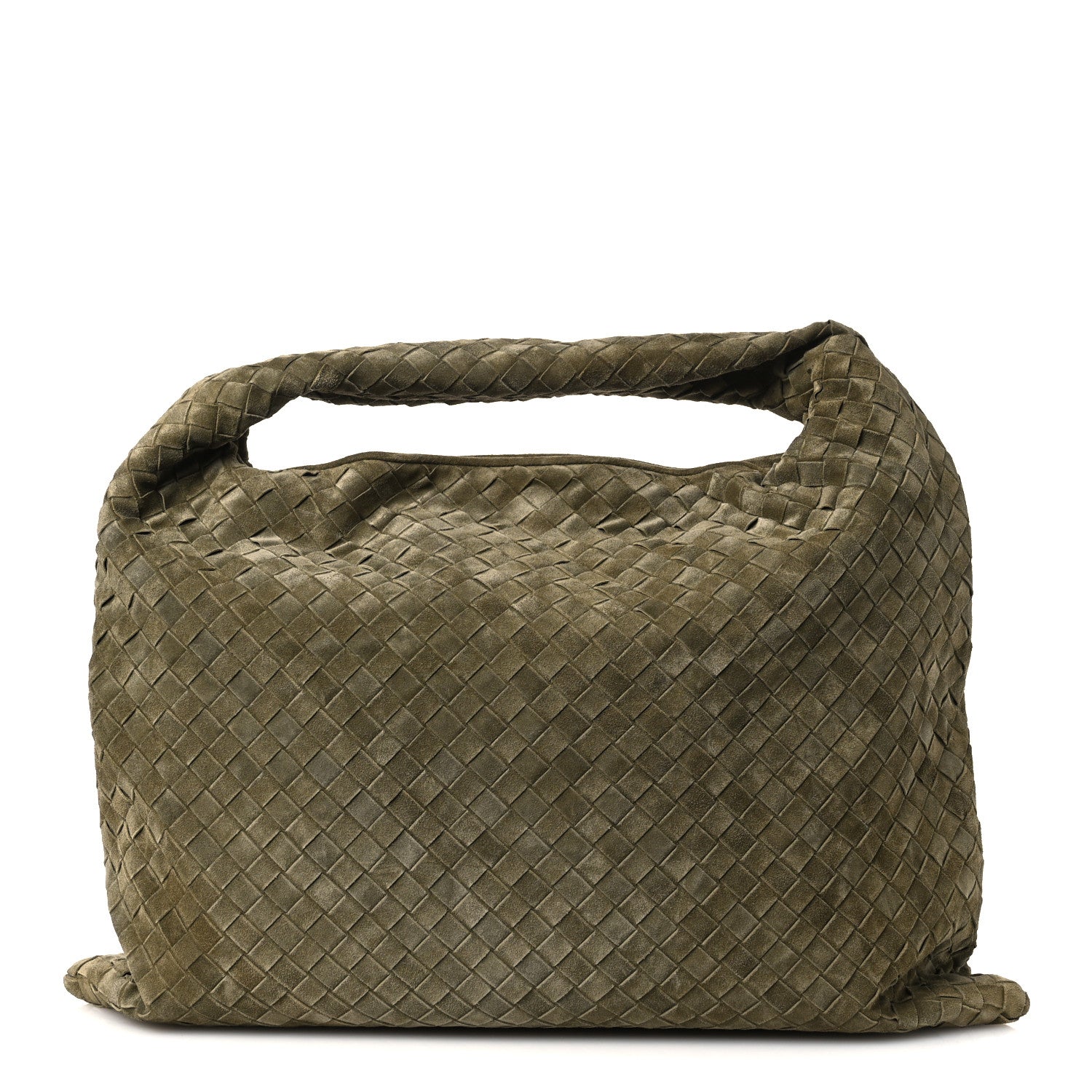 Bottega Veneta Suede Intrecciato Large Hop Mud 1 of 10