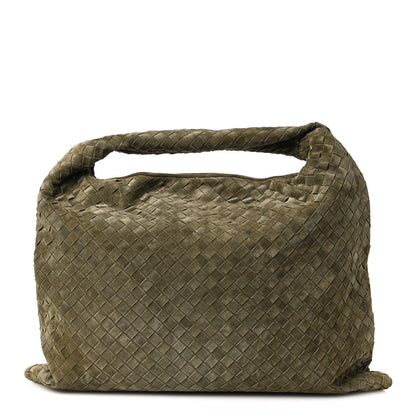 Bottega Veneta Suede Intrecciato Large Hop Mud 1 of 10