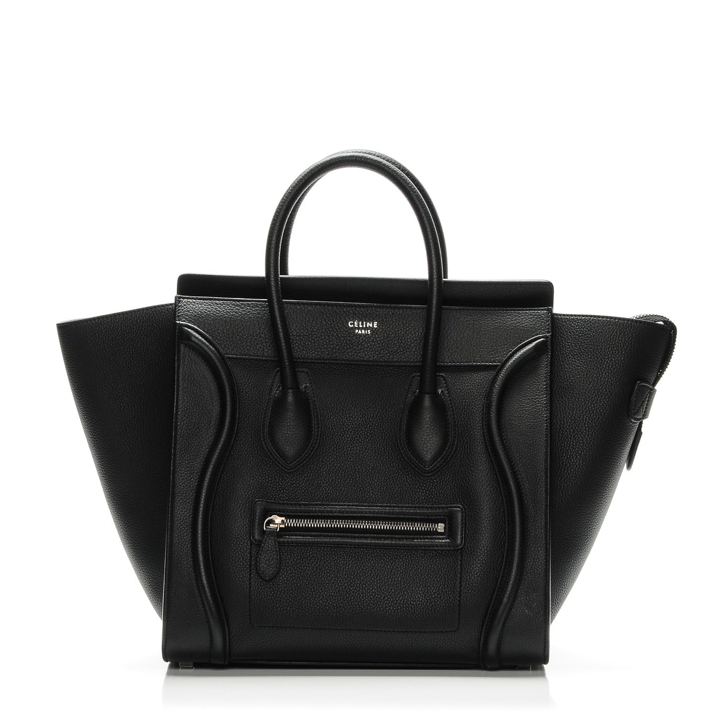 Drummed Calfskin Mini Luggage Black