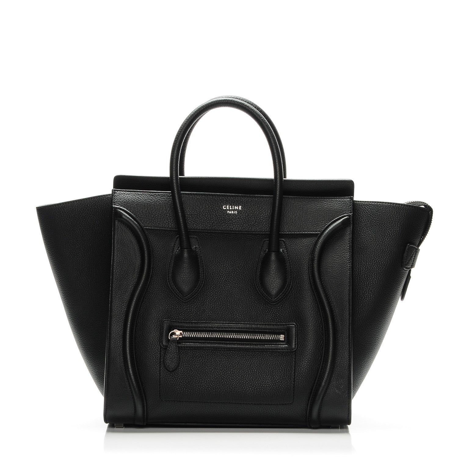 Celine Drummed Calfskin Mini Luggage Black 1 of 7