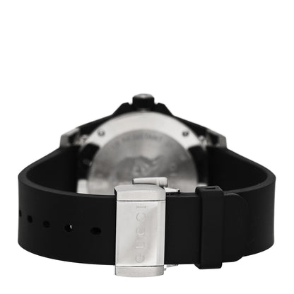 Gucci Stainless Steel Rubber 40mm Dive Feline Quartz Watch Black 3 of 5