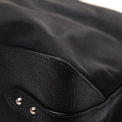 Prada Tessuto Nylon Calfskin Hobo Black 14 of 25