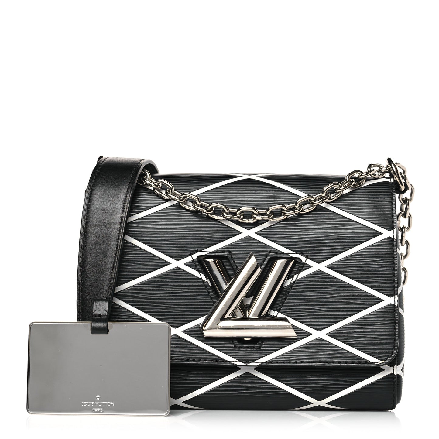 Epi Malletage Twist Shoulder Bag PM Black