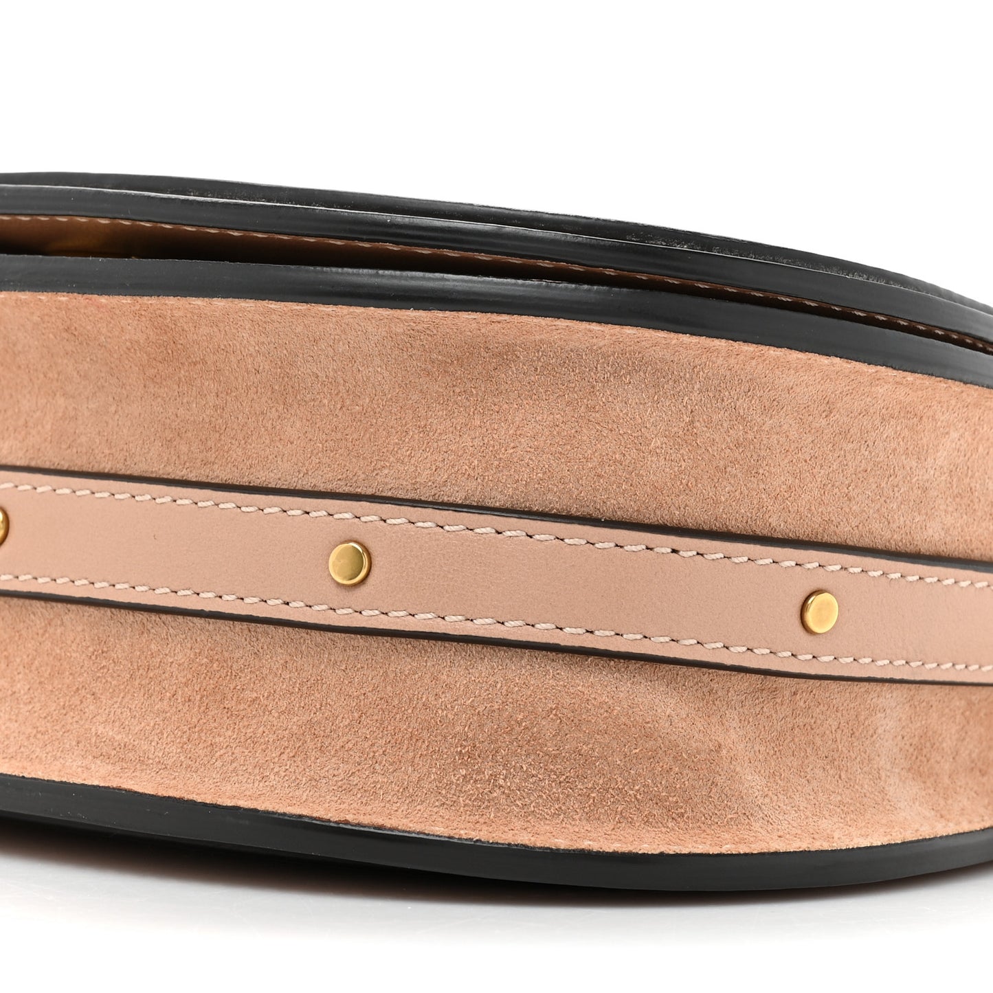 Calfskin Suede Small Nile Bracelet Bag Biscotti Beige