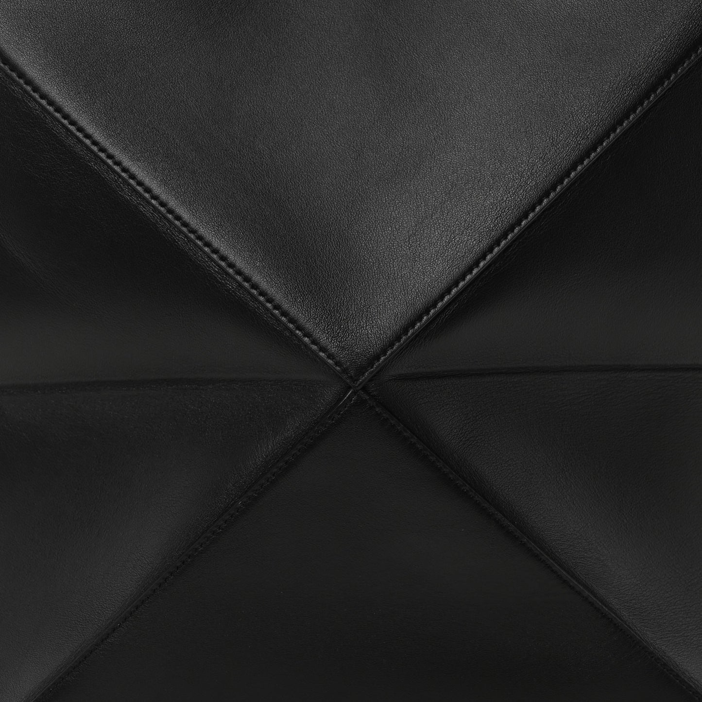 Shiny Calfskin Large Puzzle Fold Tote Black