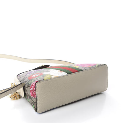 Gucci GG Supreme Monogram Flora Web GG Small Ophidia Dome Shoulder Bag White 4 of 11