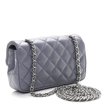 Chanel Lambskin Quilted Extra Mini Rectangular Flap Light Purple 2 of 9