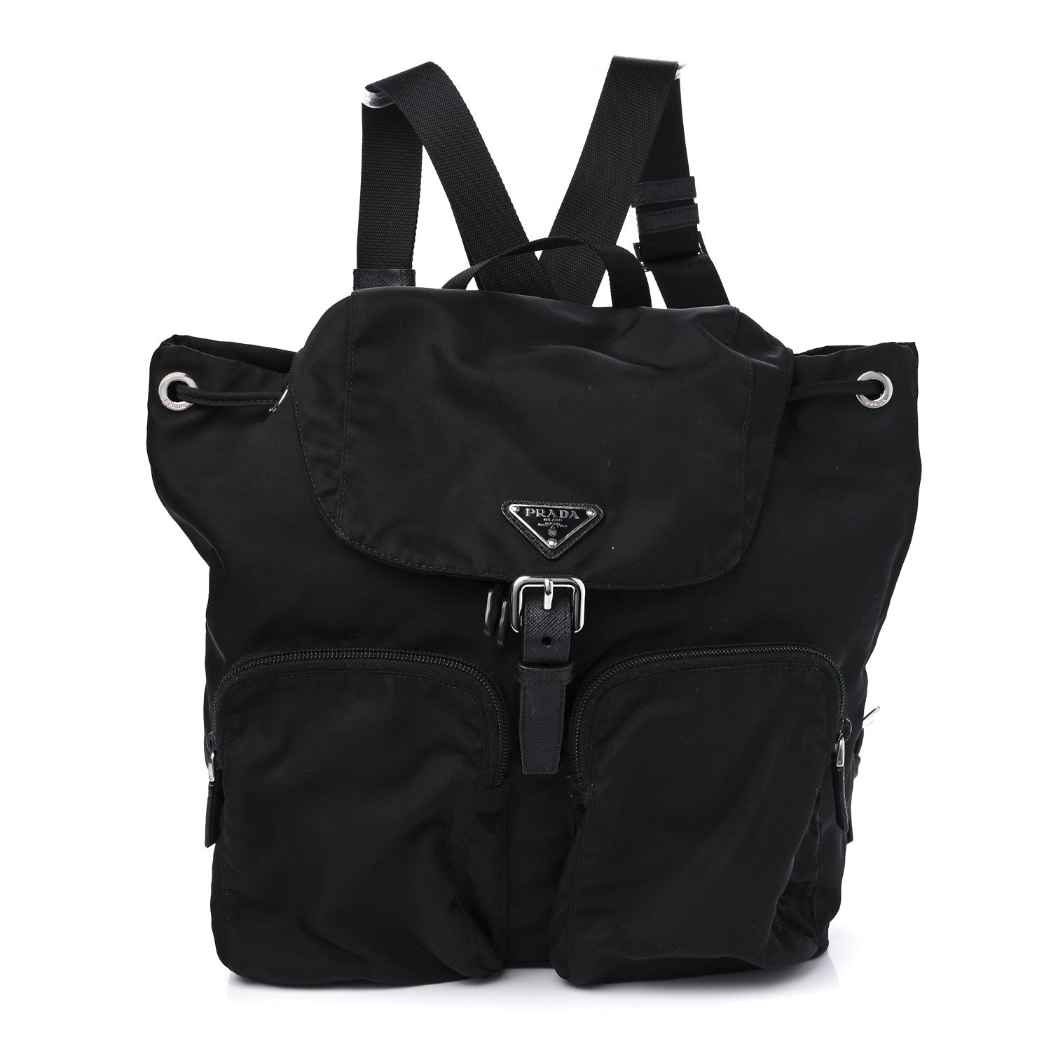 Prada Nylon Vela Medium Backpack Black 1 of 10