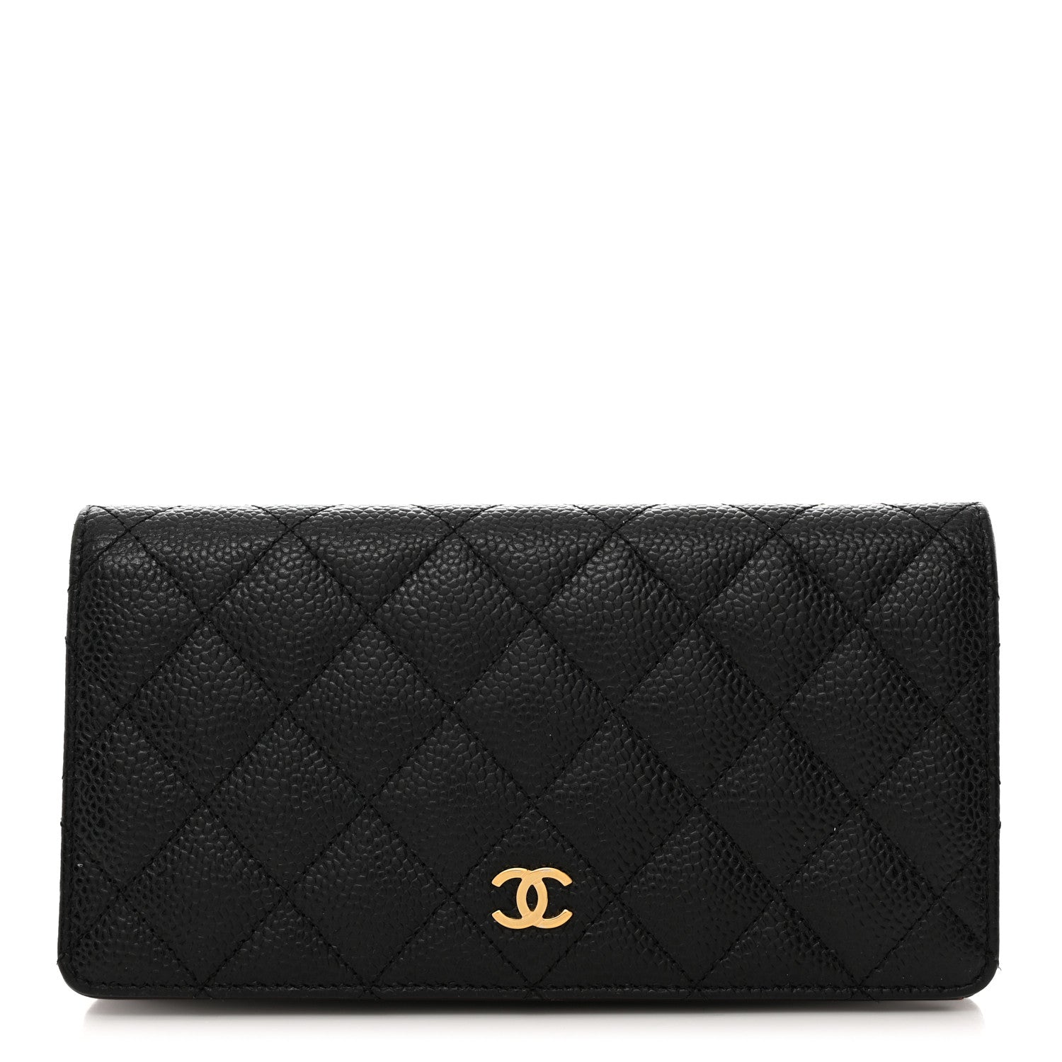 Chanel Caviar Quilted Yen Wallet Black 1 of 9