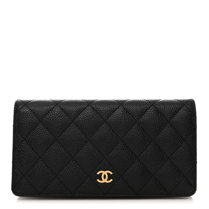 Chanel Caviar Quilted Yen Wallet Black 1 of 9