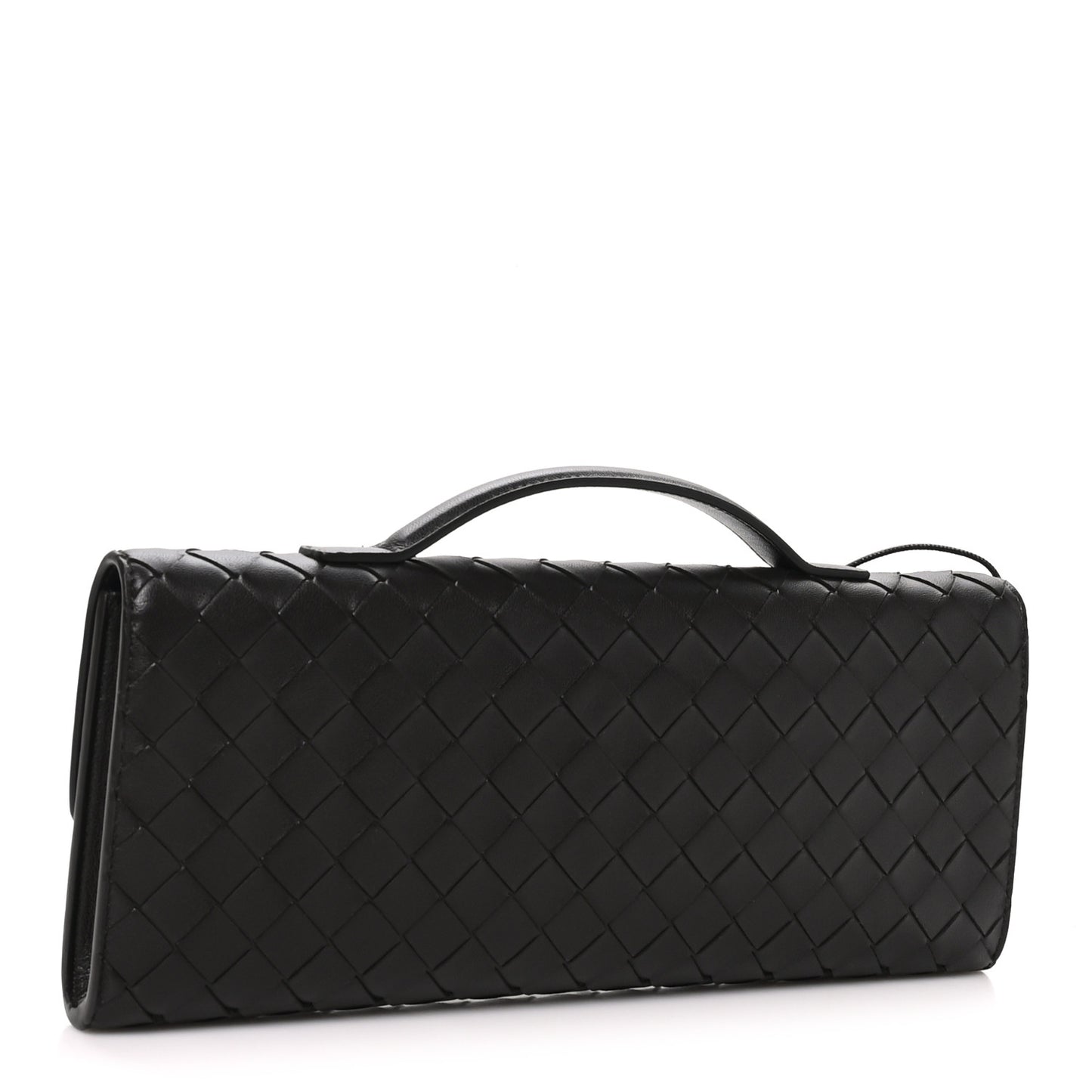 Nappa Intrecciato Long Andiamo Top Handle Clutch Fondant