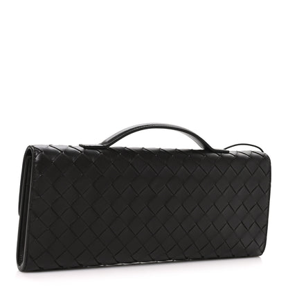 Bottega Veneta Nappa Intrecciato Long Andiamo Top Handle Clutch Fondant 3 of 7