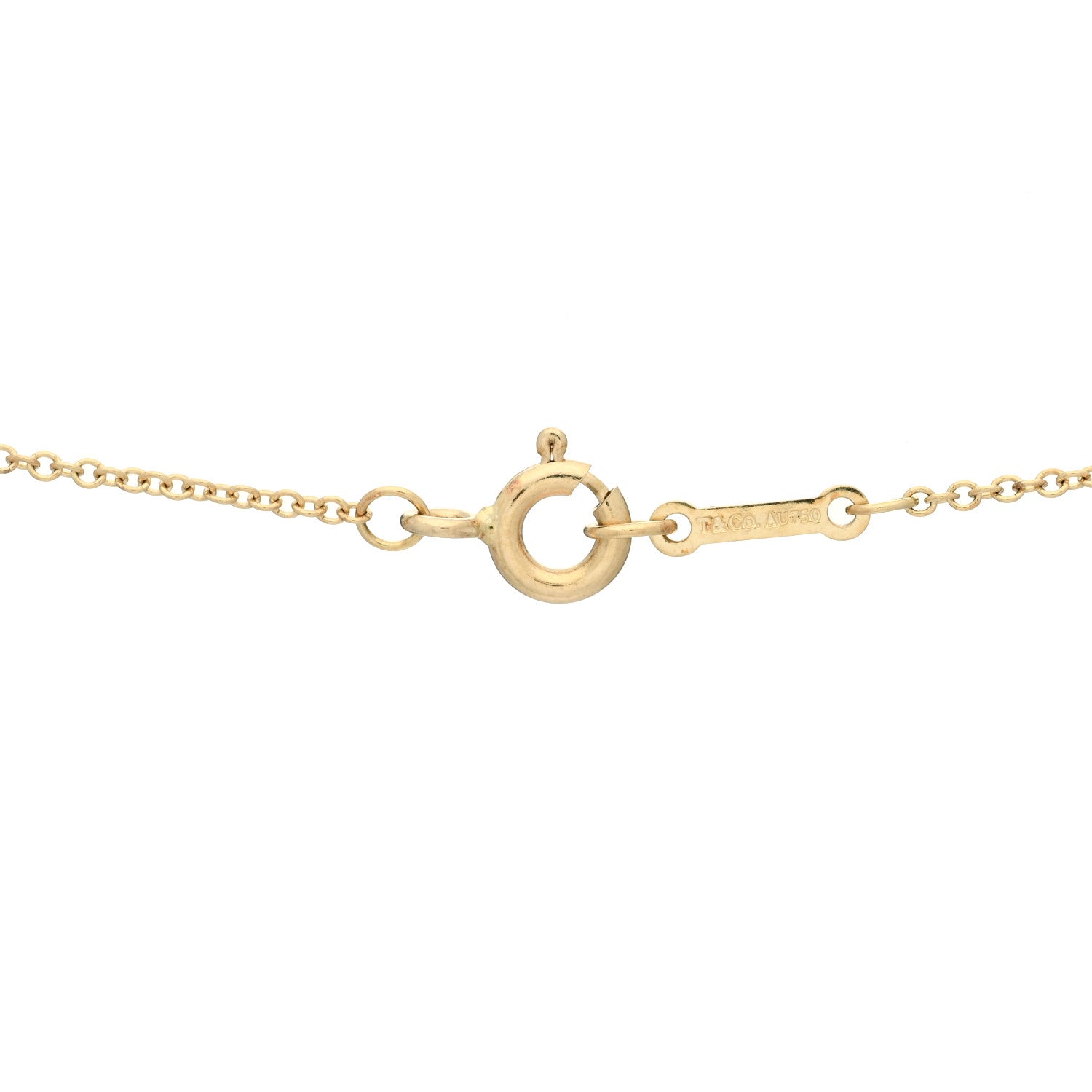 Tiffany 18K Yellow Gold Paloma Picasso Olive Leaf Heart Pendant Necklace 4 of 5