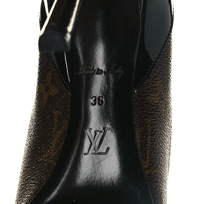 Louis Vuitton Monogram Cherie Pumps 36 Black 6 of 9