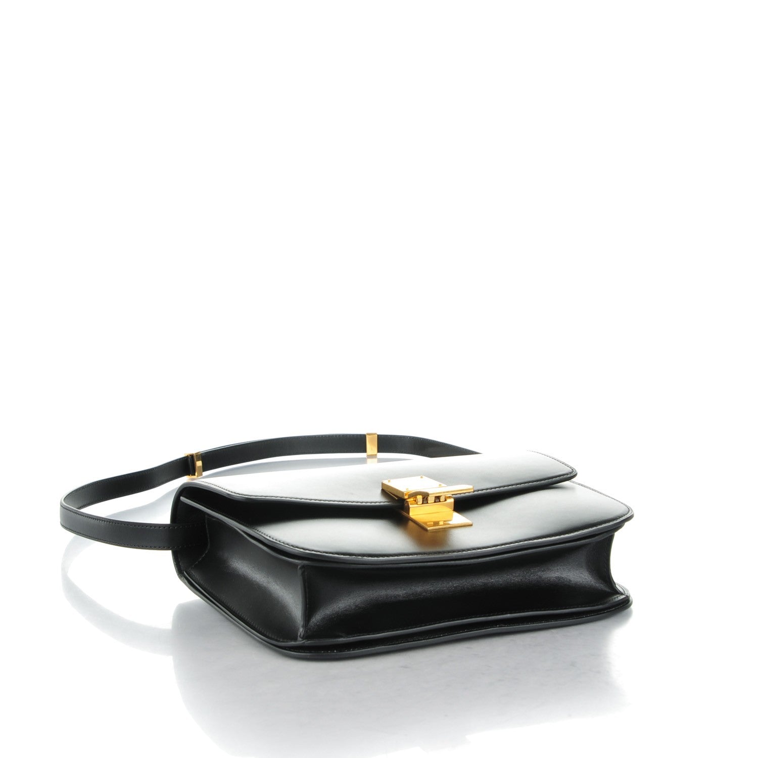 Celine Box Calfskin Medium Classic Box Flap Bag Black 4 of 7