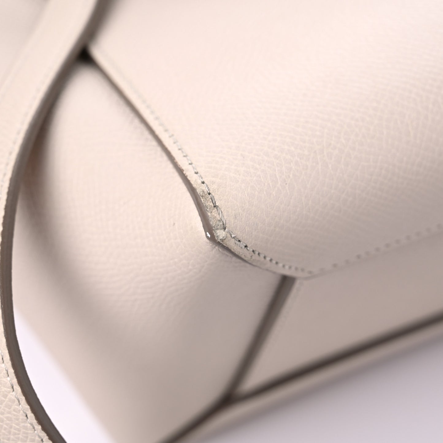Baby Grained Calfskin Micro Belt Bag Light Taupe