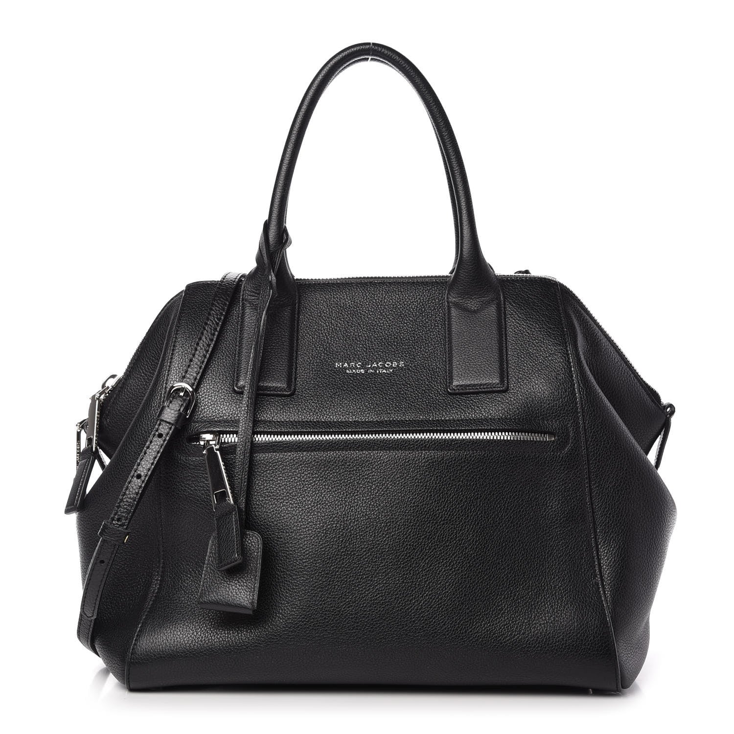 Marc Jacobs Textured Calfskin Large Incognito Satchel Black 1 of 9